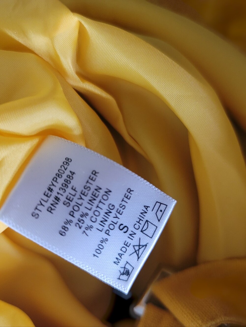 Forever 21, Mustard, High Waist, Wide Leg Linen Blend Jumpsuit w/ Belt, S - Picture 3 of 4